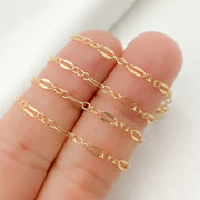 14K Gold-Filled Flat Marina and Cable Links Chain